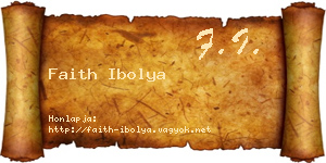 Faith Ibolya névjegykártya